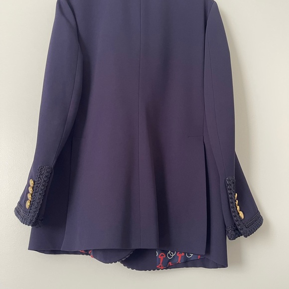 Gucci Navy Blue Single Breasted Blazer Jacket women’s size 38/ US 2 - Picture 11 of 16